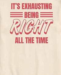 Airwaves Men's Exhausting Being Right Short-Sleeve Graphic T-Shirt