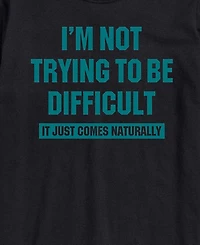 Airwaves Men's Not Trying To Be Difficult Short-Sleeve Graphic T-Shirt