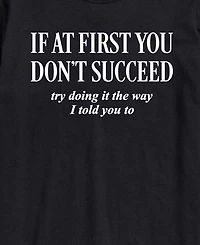 Airwaves Men's If You Don't Succeed Short-Sleeve Graphic T-Shirt