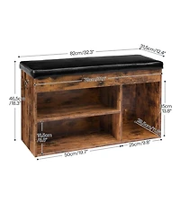 Slickblue Entryway Shoe Storage Bench with Flip-Top and Cushion
