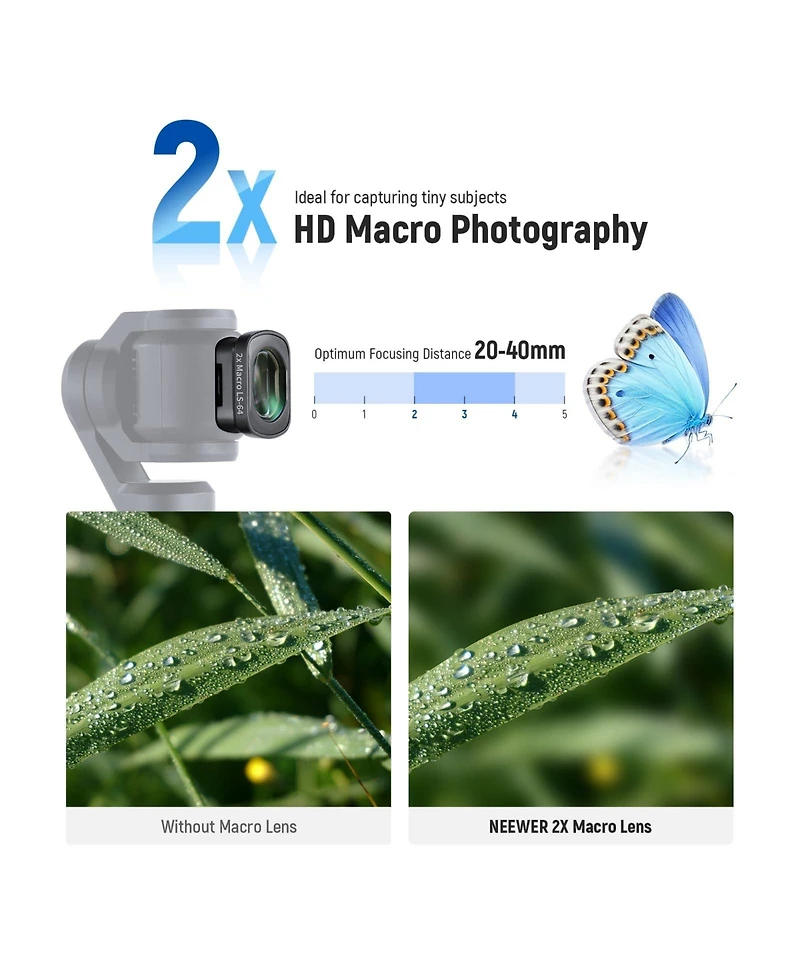Neewer Fl-B16 Camera Lens Accessory with ND8, ND32, ND64 for Dji Osmo Pocket 3