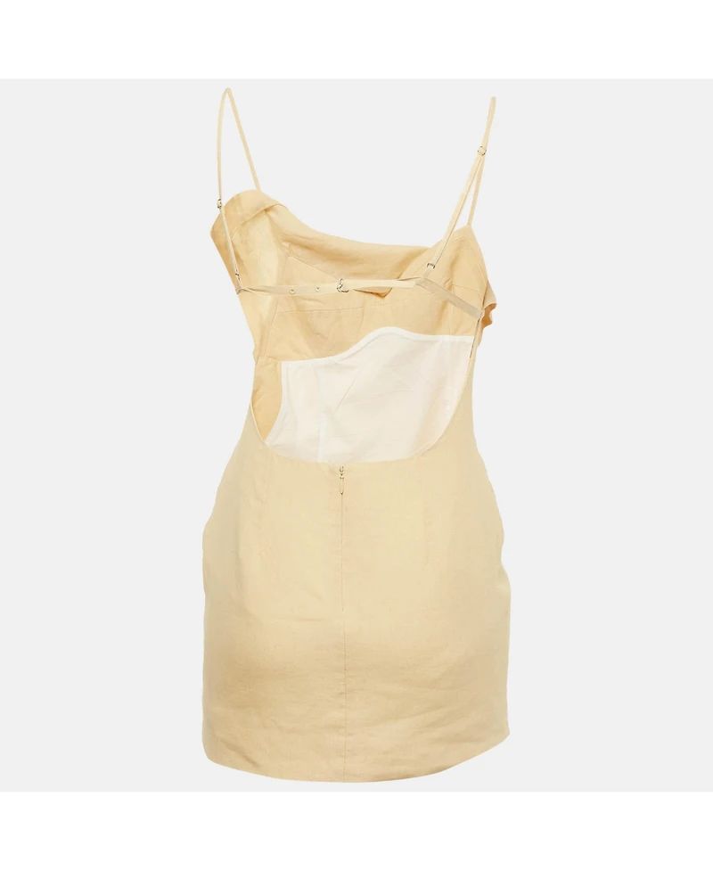 Pre-Owned Jacquemus Women's Lamour Linen Backless Mini Dress