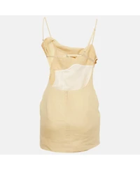 Pre-Owned Jacquemus Women's Lamour Linen Backless Mini Dress