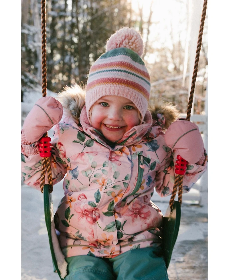 Deux par Deux Baby Girls Girl's(6M-24M) Winter Peruvian with Pompom Knit Hat