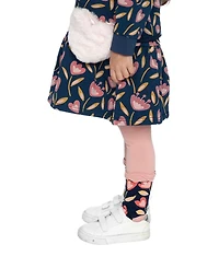 Deux par Deux Little and Big Girl( 5-6 , 10-12 ) Tights Pale Dusty
