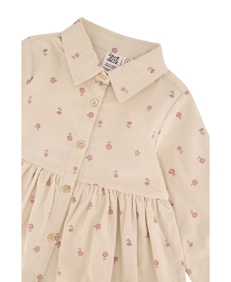 Deux par Toddler Girl's (2T-5T) Corduroy Shirt Dress