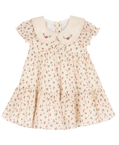 Rare Editions Toddler Girls' 2T-4T Ditsy Floral Cotton Voile Dress