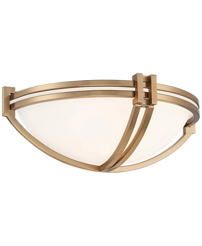 Possini Euro Design Deco Modern Wall Light Sconces Set of 2 Soft Gold Hardwire 13 3/4" Fixture Marbleized Glass for Bedroom Vanity