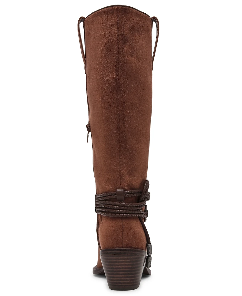 Dv Dolce Vita Women's Gennie Braided Buckle Western Tall Boots