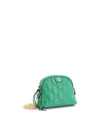 Pre-Owned Gucci Small Dome Chain Zip Shoulder Bag Gg Matelasse Leather