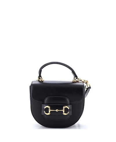 Pre-Owned Gucci Mini Horsebit 1955 Rounded Top Handle Bag Leather