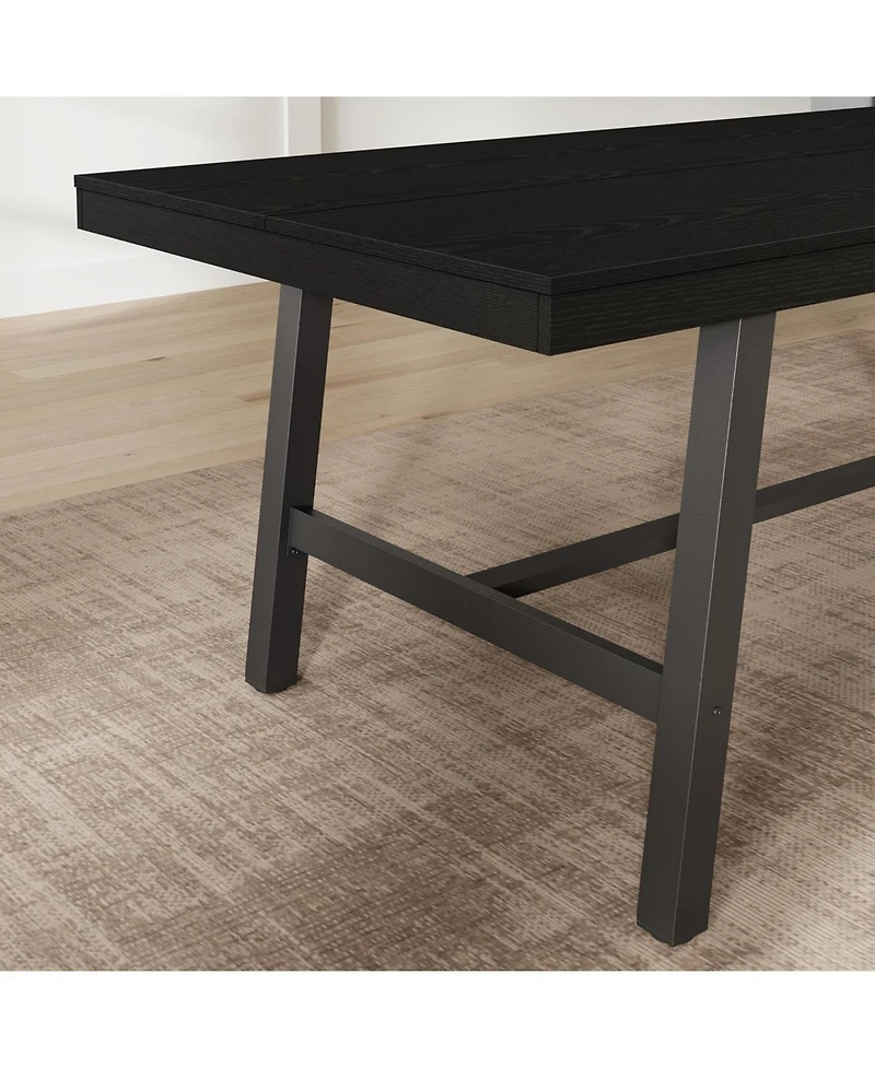 gaomon Industrial 86.61" Long Kitchen Dining Table for Dinner, Kitchen