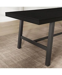 gaomon Industrial 86.61" Long Kitchen Dining Table for Dinner, Kitchen