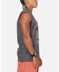 Saint Morta Mens Birds Of Prey Muscle T-Shirt Washed Charcoal