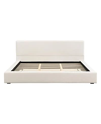 Streamdale Furniture California King Upholstered Bed Frame with Linen Headboard and Footboard