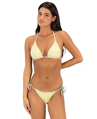 Hurley Women's Tie-Back Tie-Side Skimpy Bikini Bottom