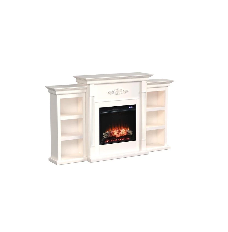Augusta Home Tennyson Electric Bookcase Fireplace