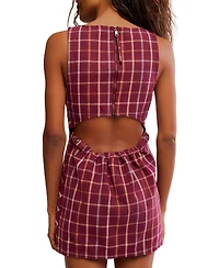 Free People Women's Atlas Plaid Crewneck Mini Dress