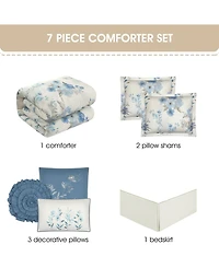 Stratford Park Karly Floral 7-Piece Comforter Set