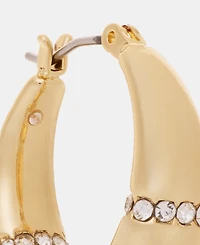 I.n.c. International Concepts Small Pave Stripe Hoop Earrings, 0.91", Macy's Exclusive