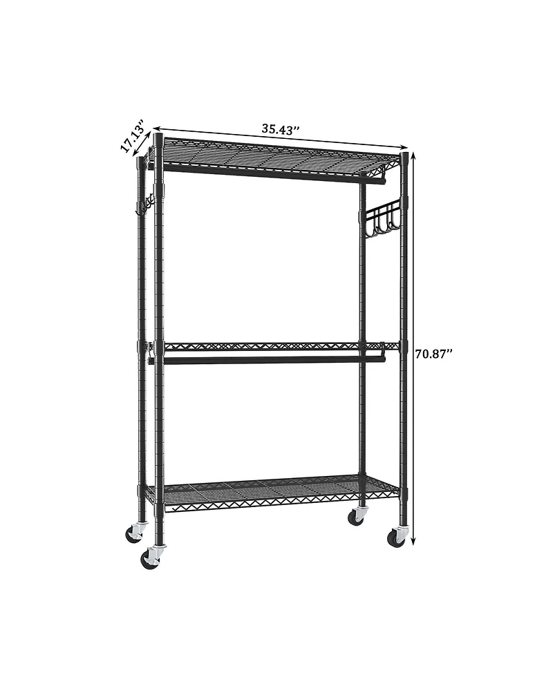 Viyet Rolling Garment Rack