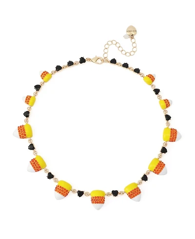 Betsey Johnson Faux-Stone Halloween Candy Corn Collar Necklace