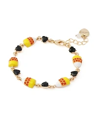 Betsey Johnson Faux-Stone Halloween Candy Corn Link Bracelet