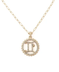 Betsey Johnson Faux-Stone Gemini Celestial Pendant Necklace Charm Zodiac Set