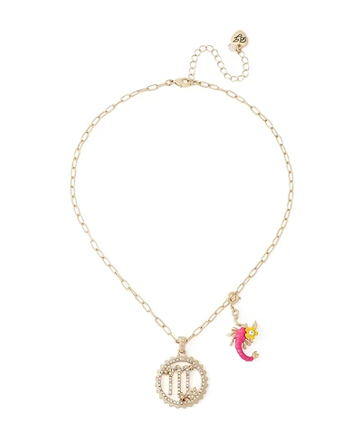 Betsey Johnson Faux-Stone Scorpio Celestial Pendant Necklace Charm Zodiac Set