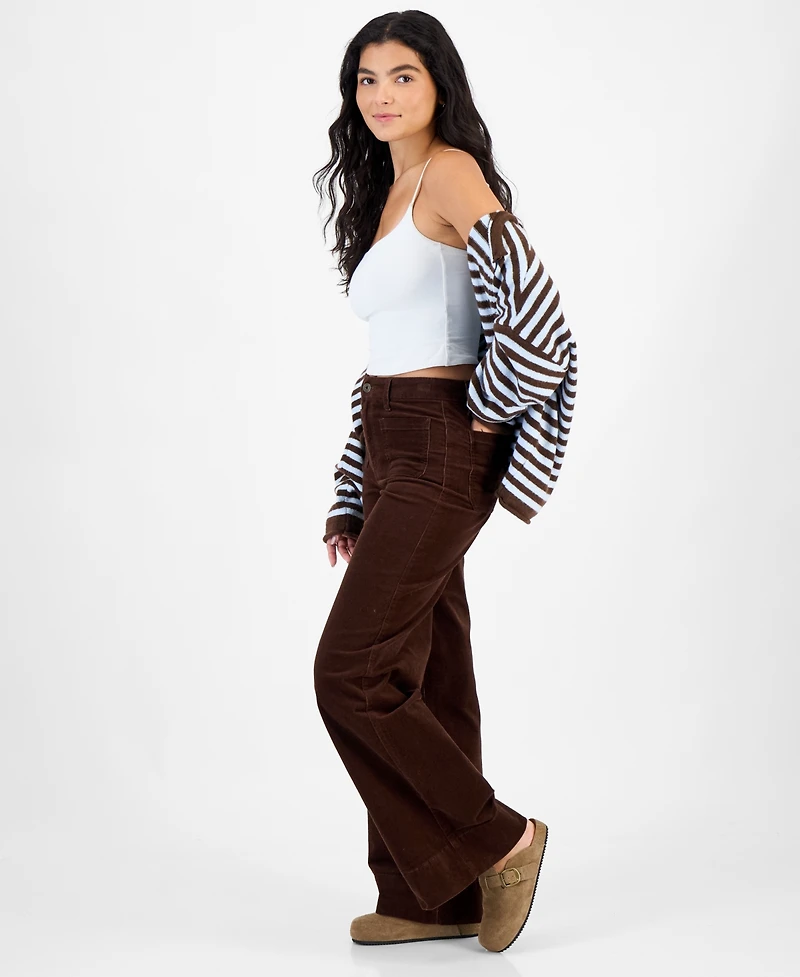 Celebrity Pink Juniors' High-Rise Wide-Leg Corduroy Jeans