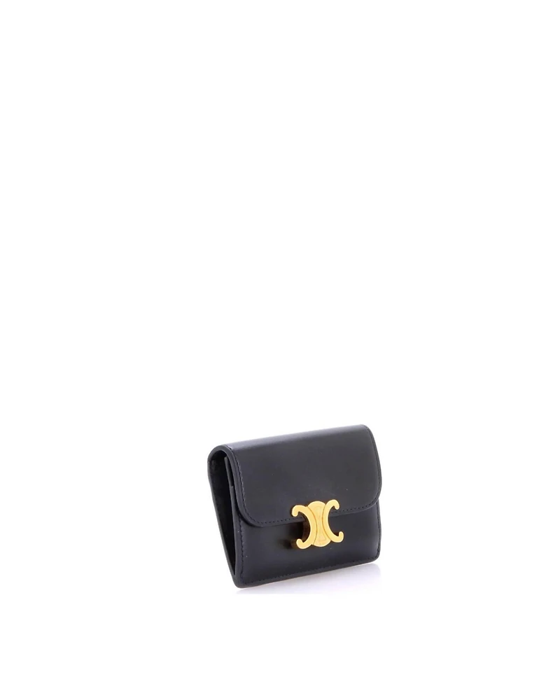 Pre-Owned Celine Triomphe Card Case Leather