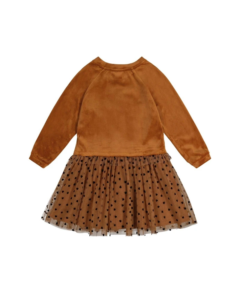 Deux par Little and Big Girl 6 - 14 Bi-Material Dress