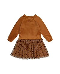Deux par Little and Big Girl 6 - 14 Bi-Material Dress