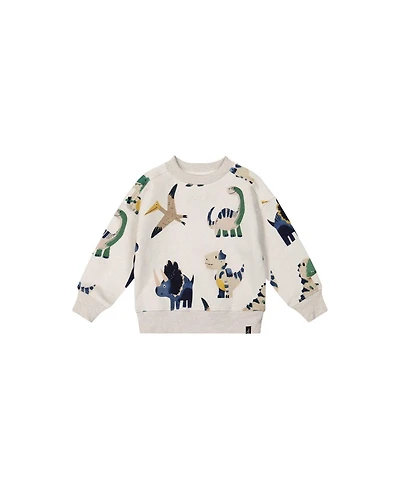 Deux par Deux Baby Boy's (12M-24M) Fleece Dinosaur Print Sweatshirt