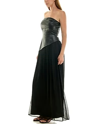 Row A Juniors' Sweetheart Neck Midi Dress