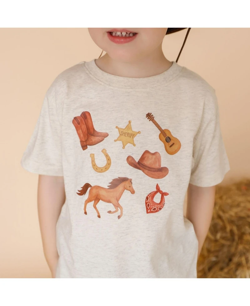 Sweet Wink Boys (5-8) Western Cowboy Short Sleeve T-Shirt