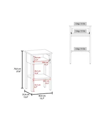 Fm Furniture Shongopovi One Drawer Nightstand with Open Shelf, Compact Design, Modern Style, Bedroom Use