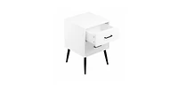 Lucky One 2-Drawer Nightstand with Metal Legs