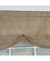 Rlf Home Linen Sheer Stationary Balloon Window Valance 100% Cotton Rod Pocket