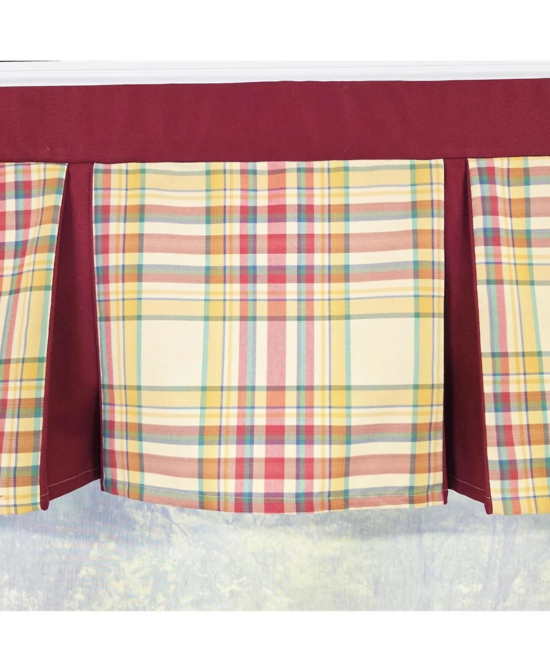 Rlf Home Syon Park Pleated Window Valance Cotton Rod Pocket