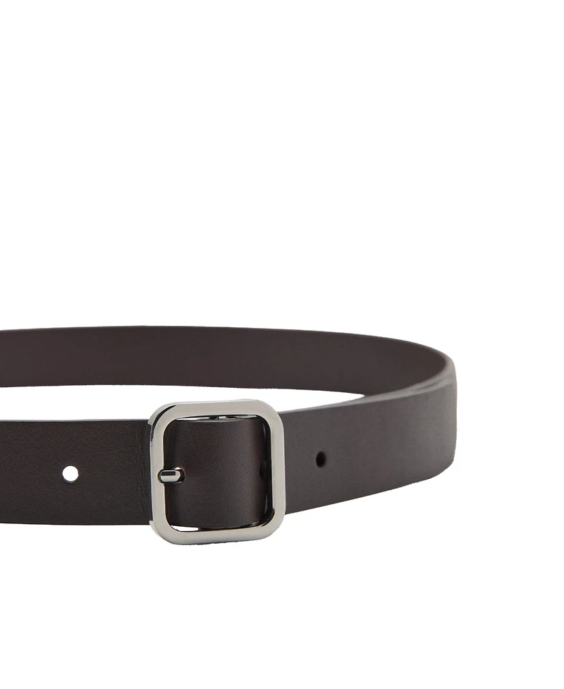 Mango Men's Metal Fastening Leather Belt