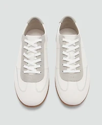 Mango Men's Leather Mixed Sneakers