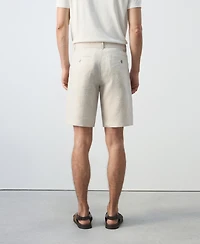 Mango Men's Slim-Fit Linen 9.84" Bermuda Shorts