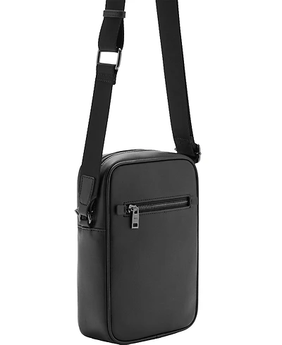 Mango Men's Zipper Leather Bag