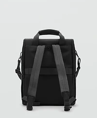Mango Men's Black Multi-Purpose Backpack