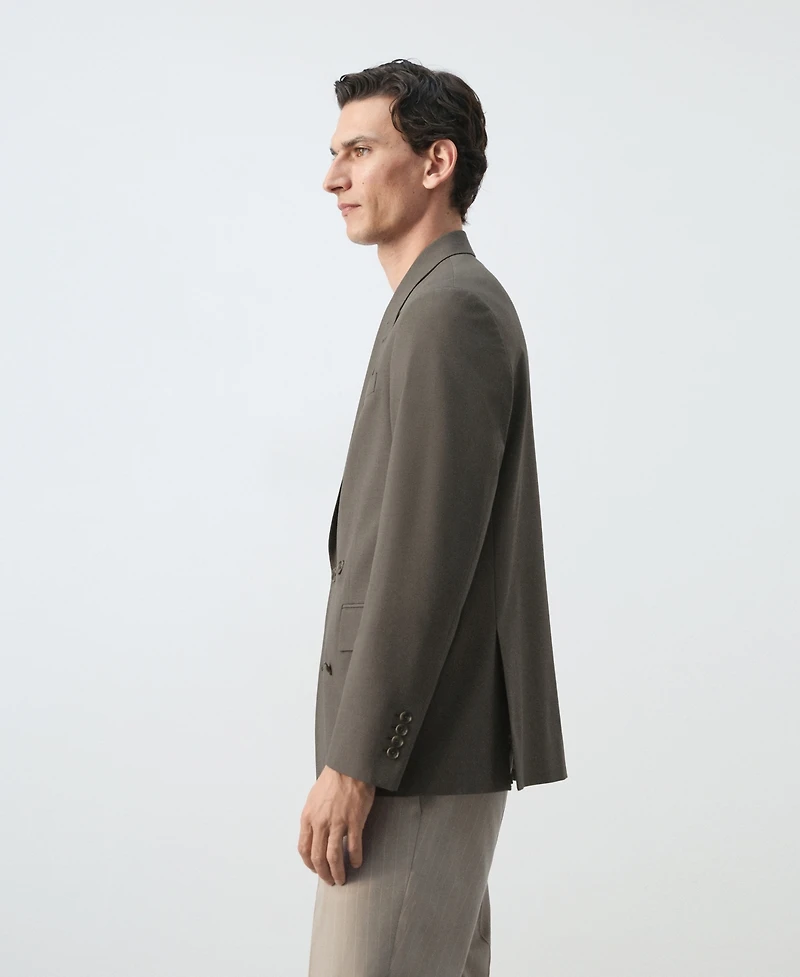 Mango Men's Boston Regular-Fit Double-Breasted Suit Blazer