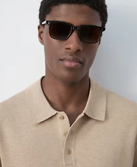 Mango Men's Fine-Knit Cotton Polo Shirt