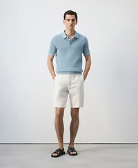Mango Men's Cotton Knitted Polo Shirt
