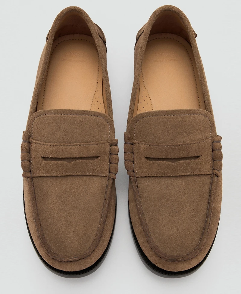 Mango Men's Split Leather Moccasins