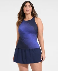 Lands' End Plus Tulip Hem Swim Skort